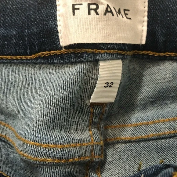 Frame Le Skinny De Jeanne Mid Rise Ankle Jeans size 32 Orlena Dark Wash - Picture 6 of 8